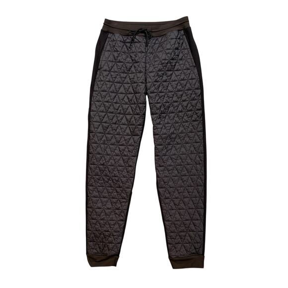 Athleta Jogger Womens 8T Tall Black Fleece Lined Quilted Pockets Solstice Pants - Picture 1 of 13